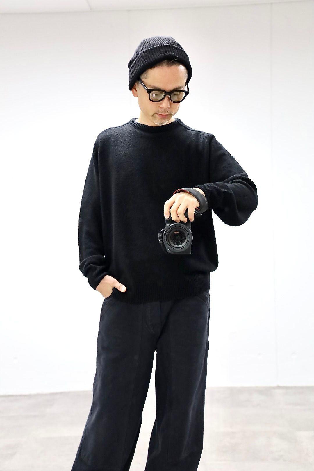 アプレッセ 2026 STYLE1 Washed Silk Nep Crew Neck Sweater(26SAP-03-07)BLACK☆1月10日(土)発売！