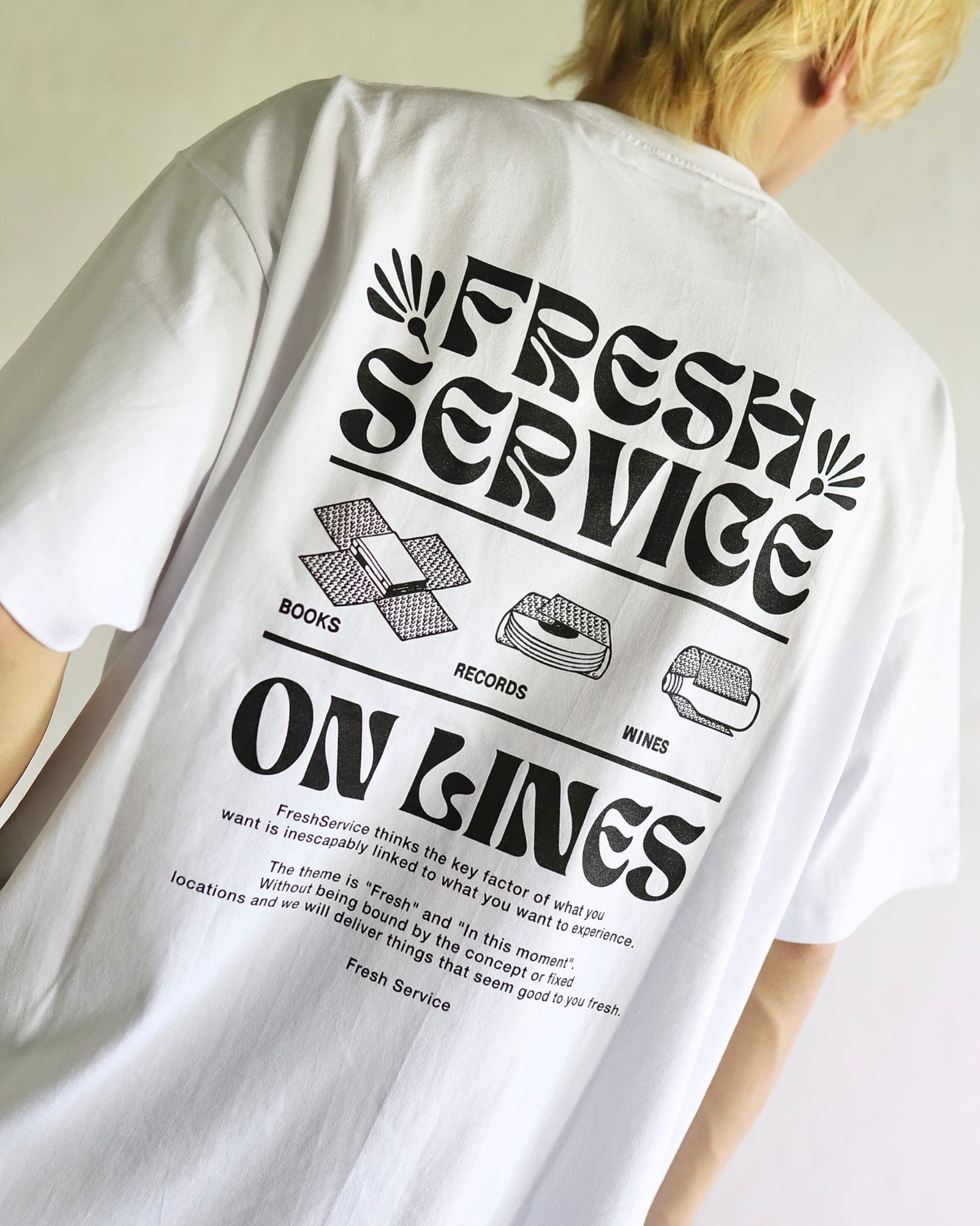 FreshService 24SS CORPORATE PRINTED S/S TEE ‘‘ON LINES’’ style 2024.4.19
