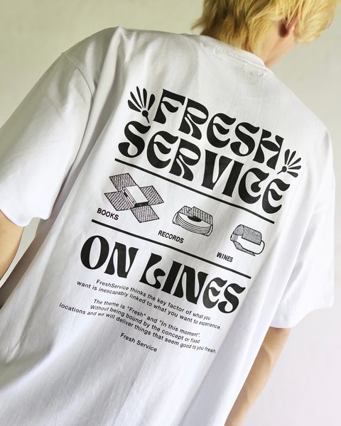 FreshService 24SS CORPORATE PRINTED S/S TEE ‘‘ON LINES’’ style 2024.4.19