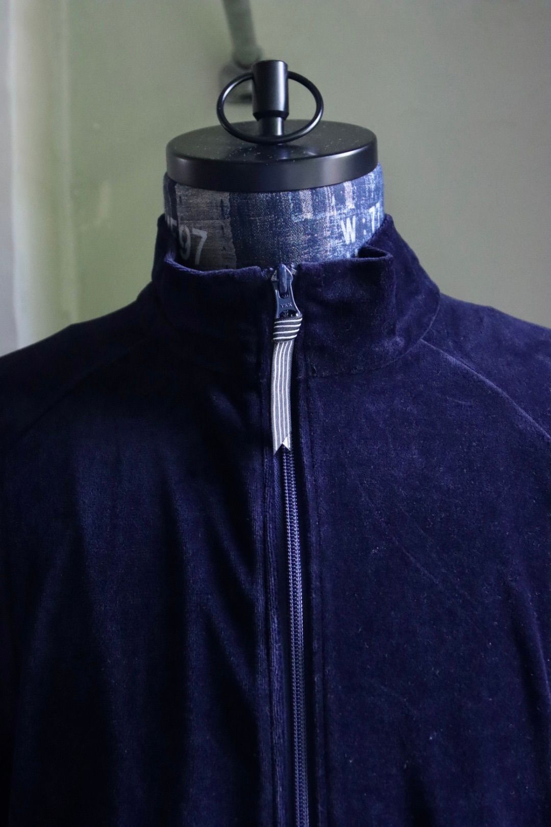 S.F.C 23FW VELOUR TRACK JACKET(SFCFW23CS06)Navy