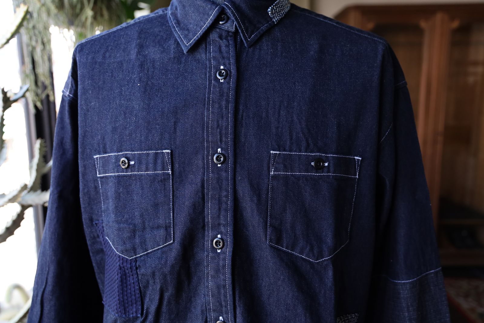ファンダメンタル デニムシャツ<WOMENS FIT> DENIM SHIRT RINSE(FA25/SH11WR)INDIGO