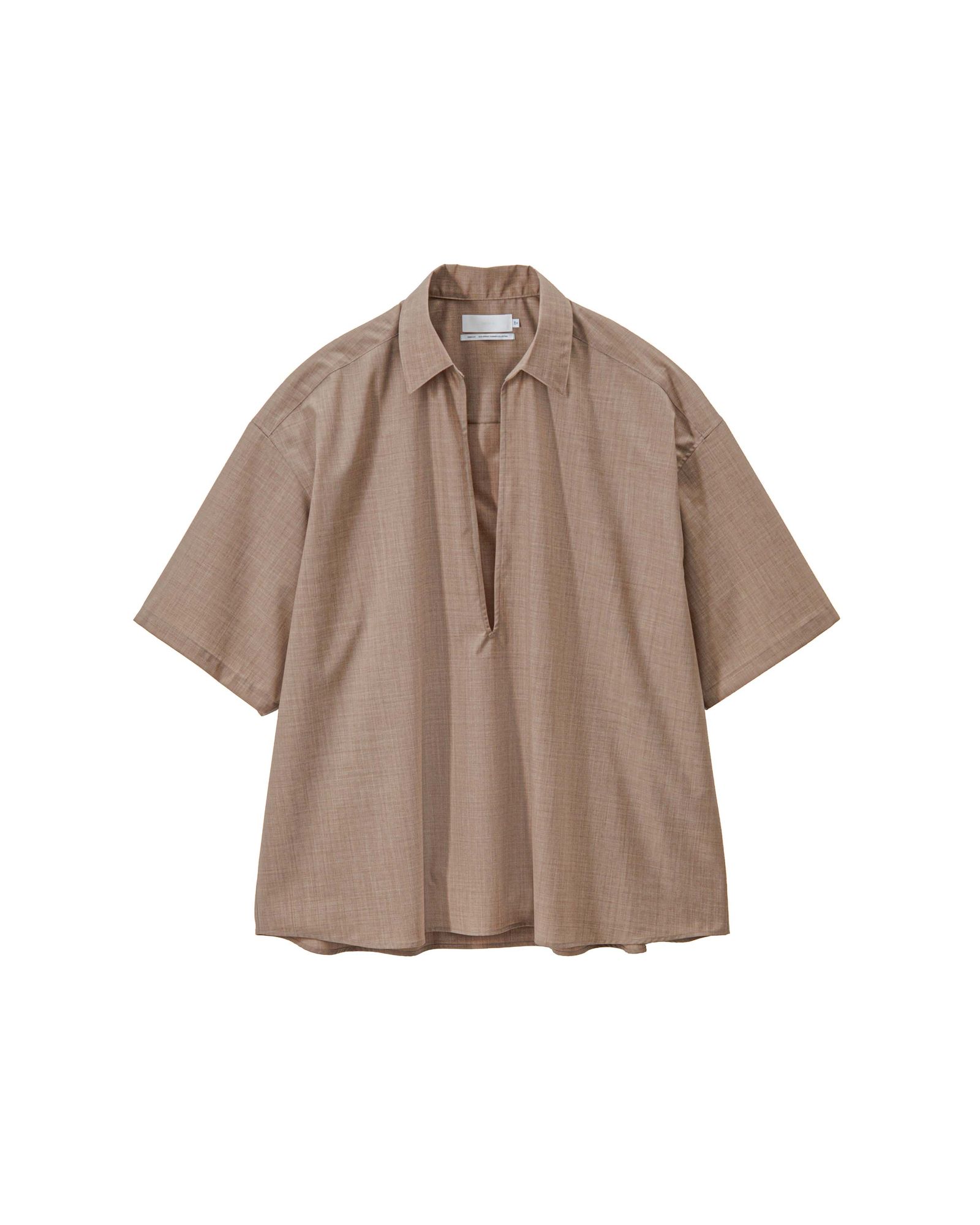 Graphpaper 26SS Fine Wool Heather S/S Skipper Shirt(GU261-50321)TAUPE☆2月21日(土)発売！