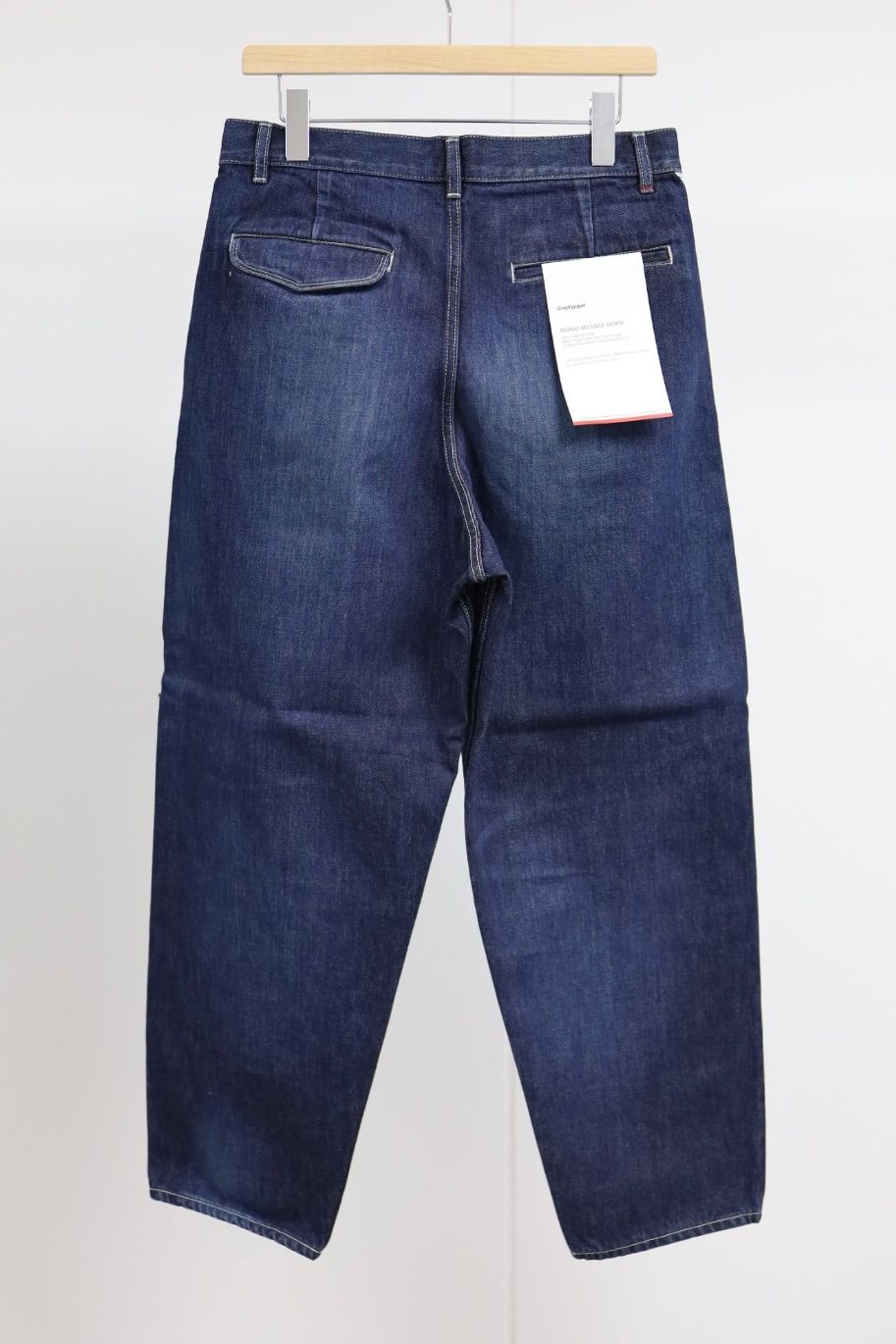 グラフペーパーSelvageDenimTwoTuckTapered2indigo Selvage Denim Two Tuck Tapered Pants – Graphpaper