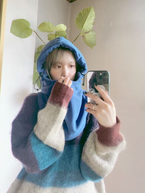 YOKE 新作MOHAIR BORDER CREWNECK SWEATER style.2023.8.27