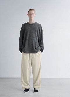 グラフペーパー24SS Double Face Jersey L/S Crew Neck(GM241-70094)GRAY