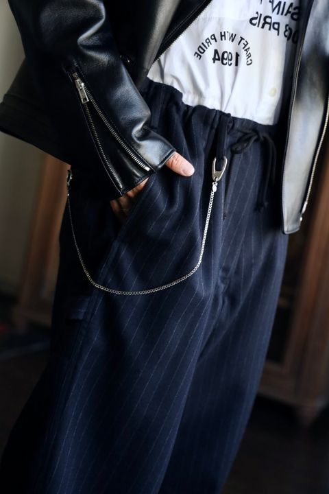 Y's for men STRIPED SERGE PAINTER PANTSスタイル