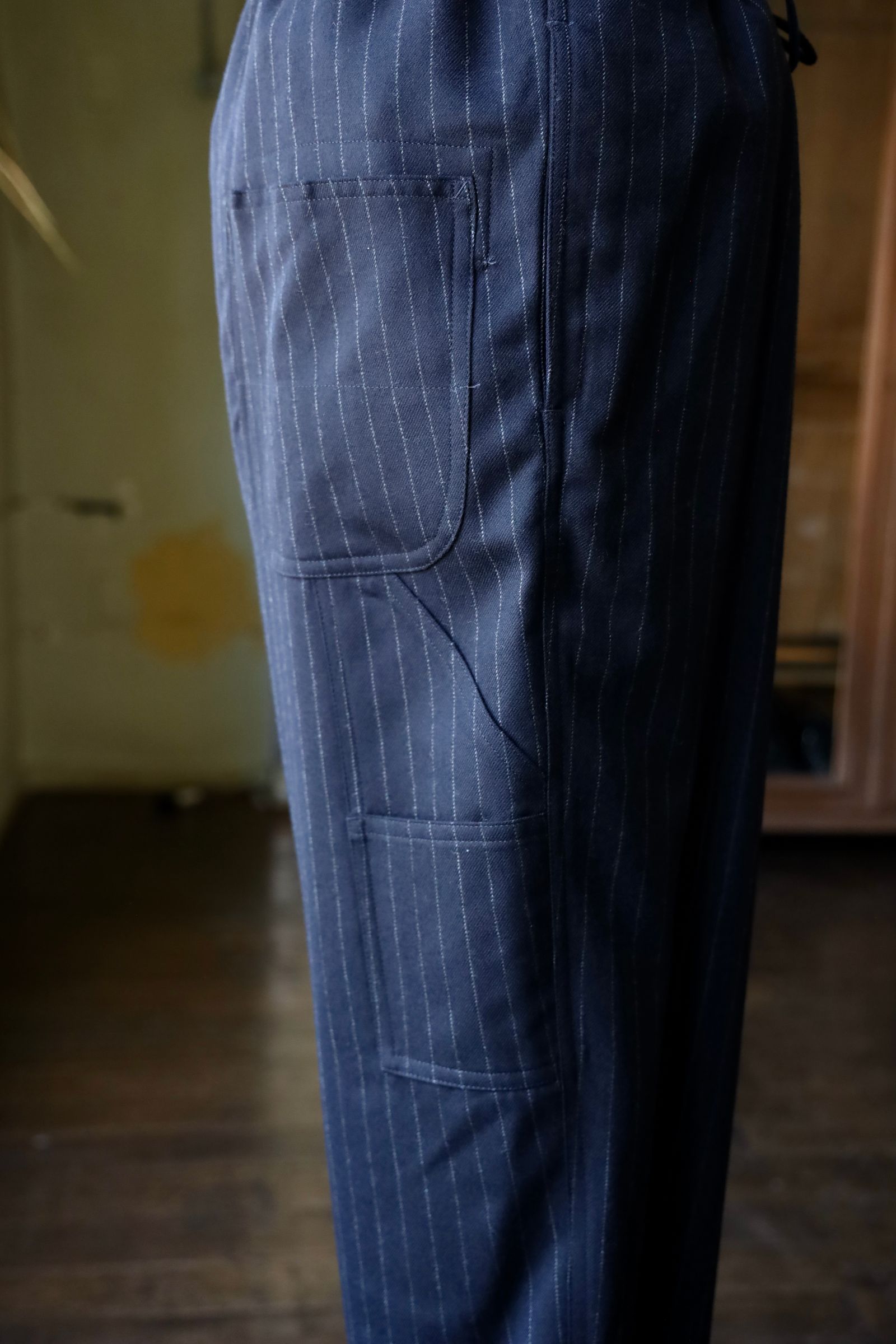 ワイズフォーメンY's for men 25AW STRIPED SERGE PAINTER PANTS (ML-P01-107)NAVY☆6月6日(金)新作発売！