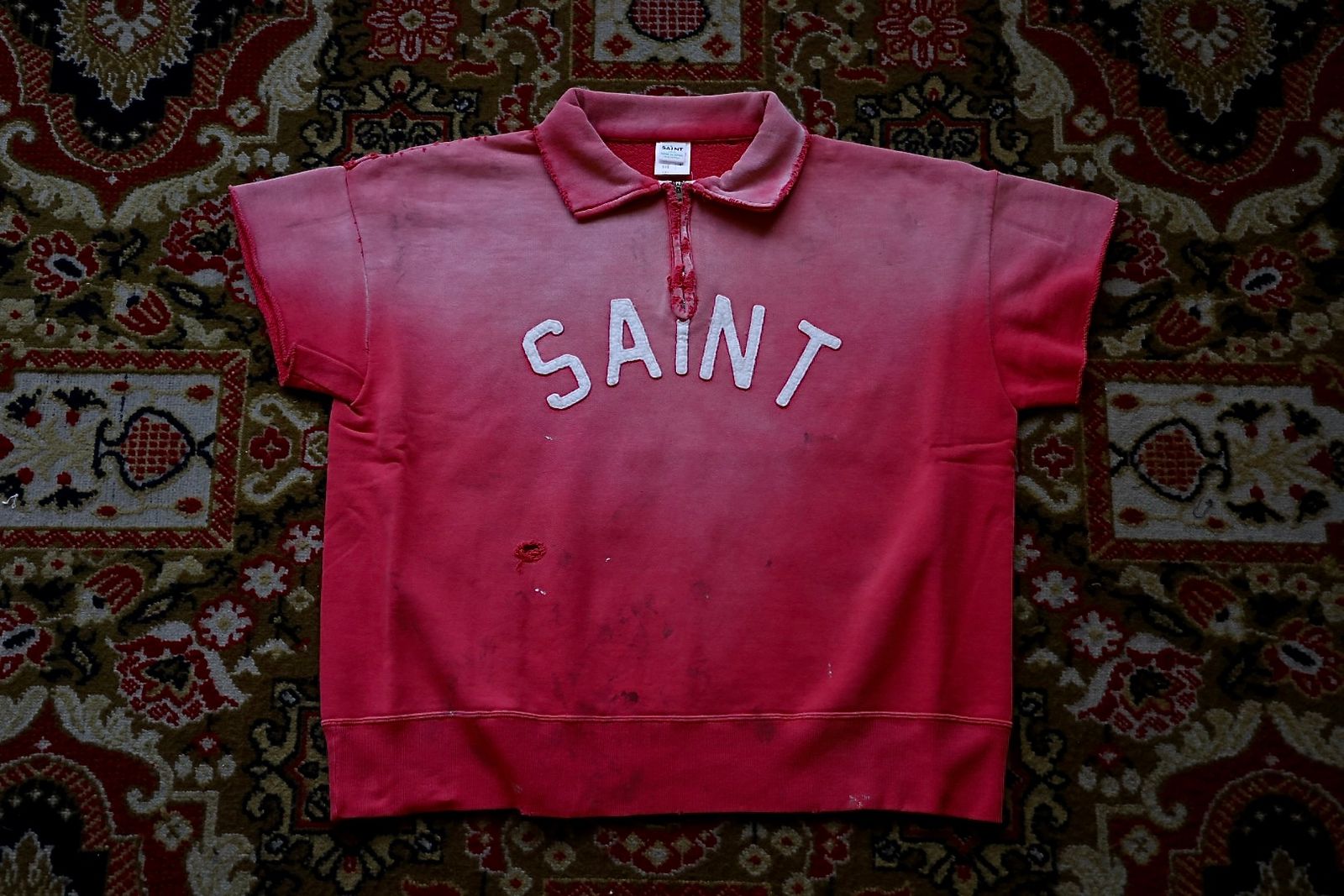 セントマイケル 26SS SAINT HALF ZIP SWEAT(SM-MK8-0000-053)RED☆4月11日(土)発売！