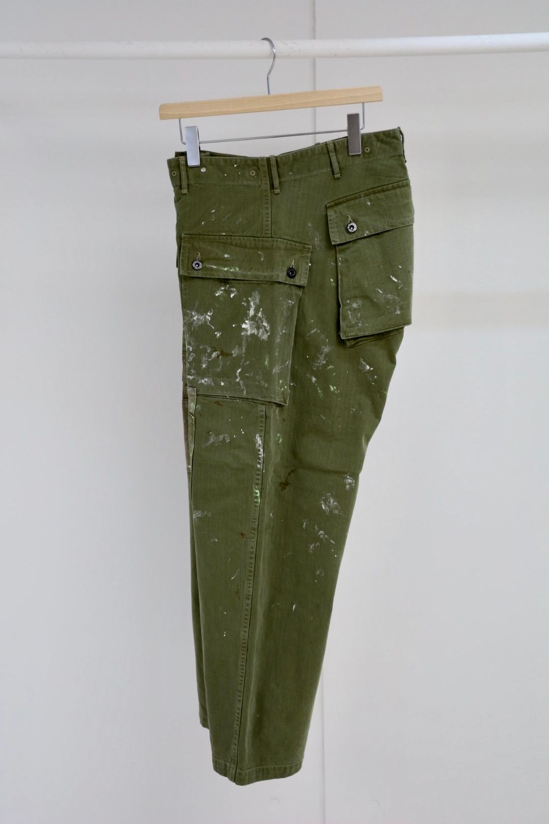 BOW WOW 25FWバウワウ PAINT STAINED USMC P-44 HBT TROUSERS(BW252-PU4HT)PAINT STAINED OD★10月11日(土)発売！