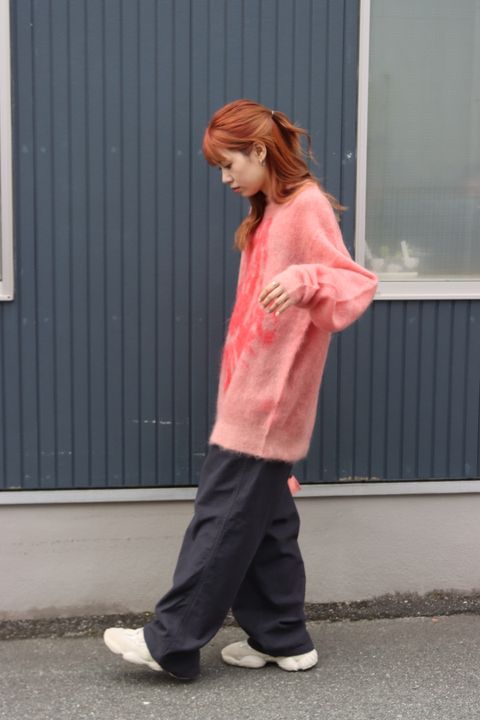 セントマイケル22AW Saint Mxxxxxx X BORN x RAISED KNIT PINKスタイル
