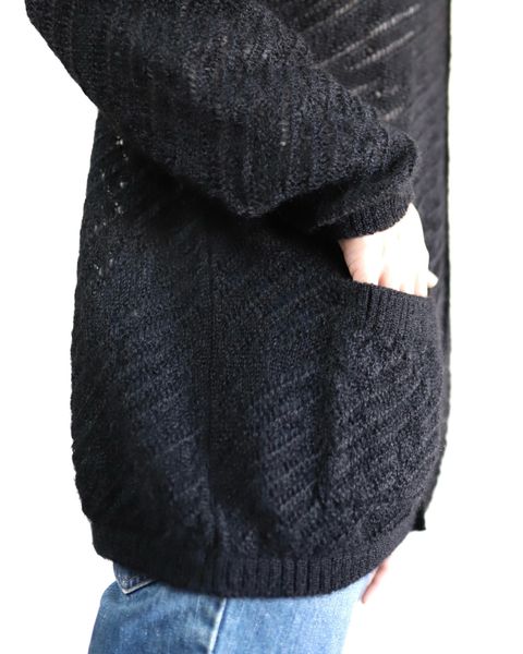 YOKE 新作SILK MOHAIR BUTTONED CARGIGAN style.2024.2.5