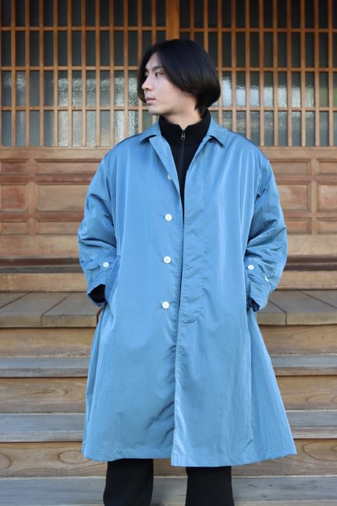 SFC SOUTIEN COLLAR COAT"Sax Blue"style.