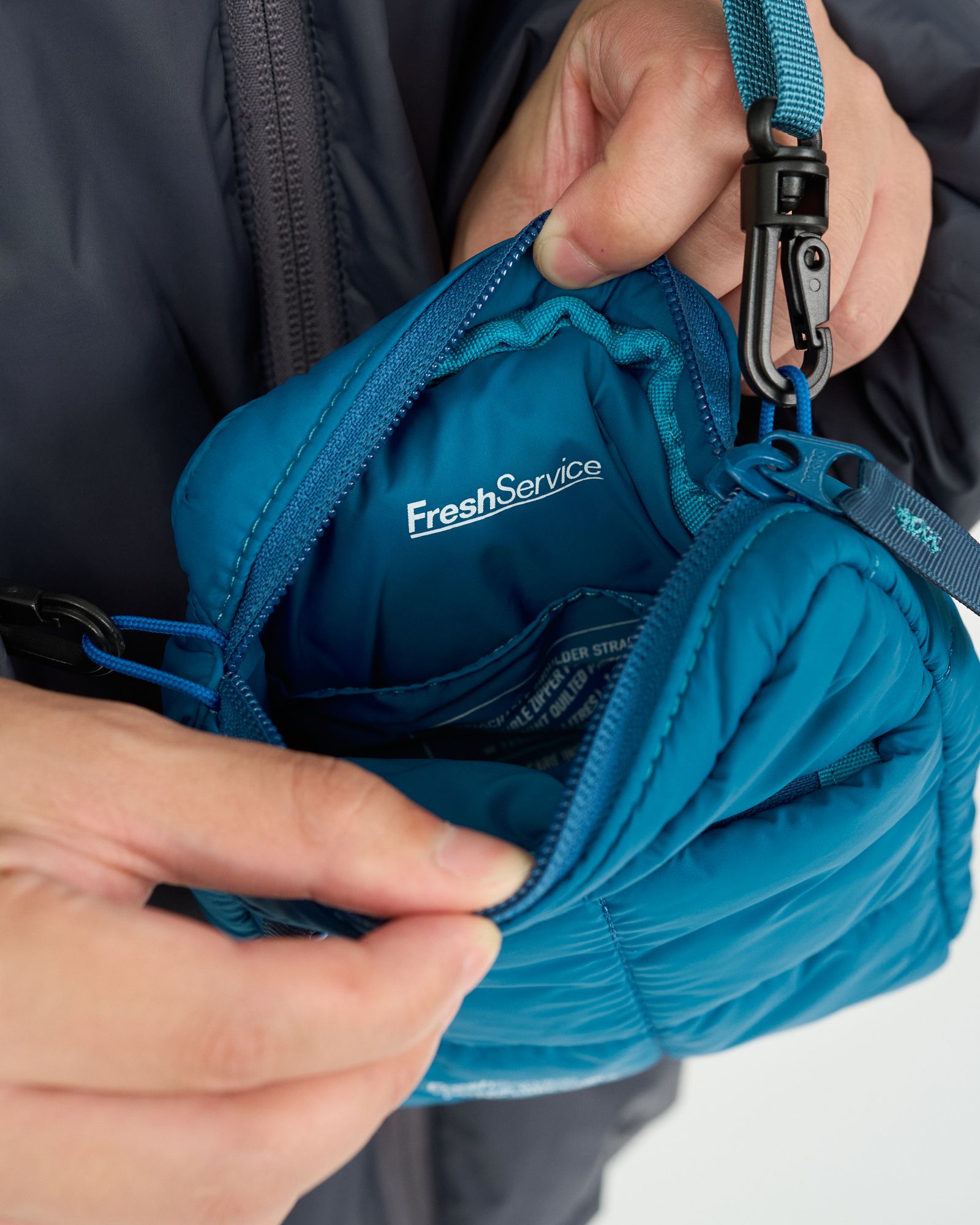 フレッシュサービス 26AW PERTEX® QUANTUM QUILTED CUBE BAG_S(FSP263-90020)TEAL BLUE☆10月17日(土)新作発売！