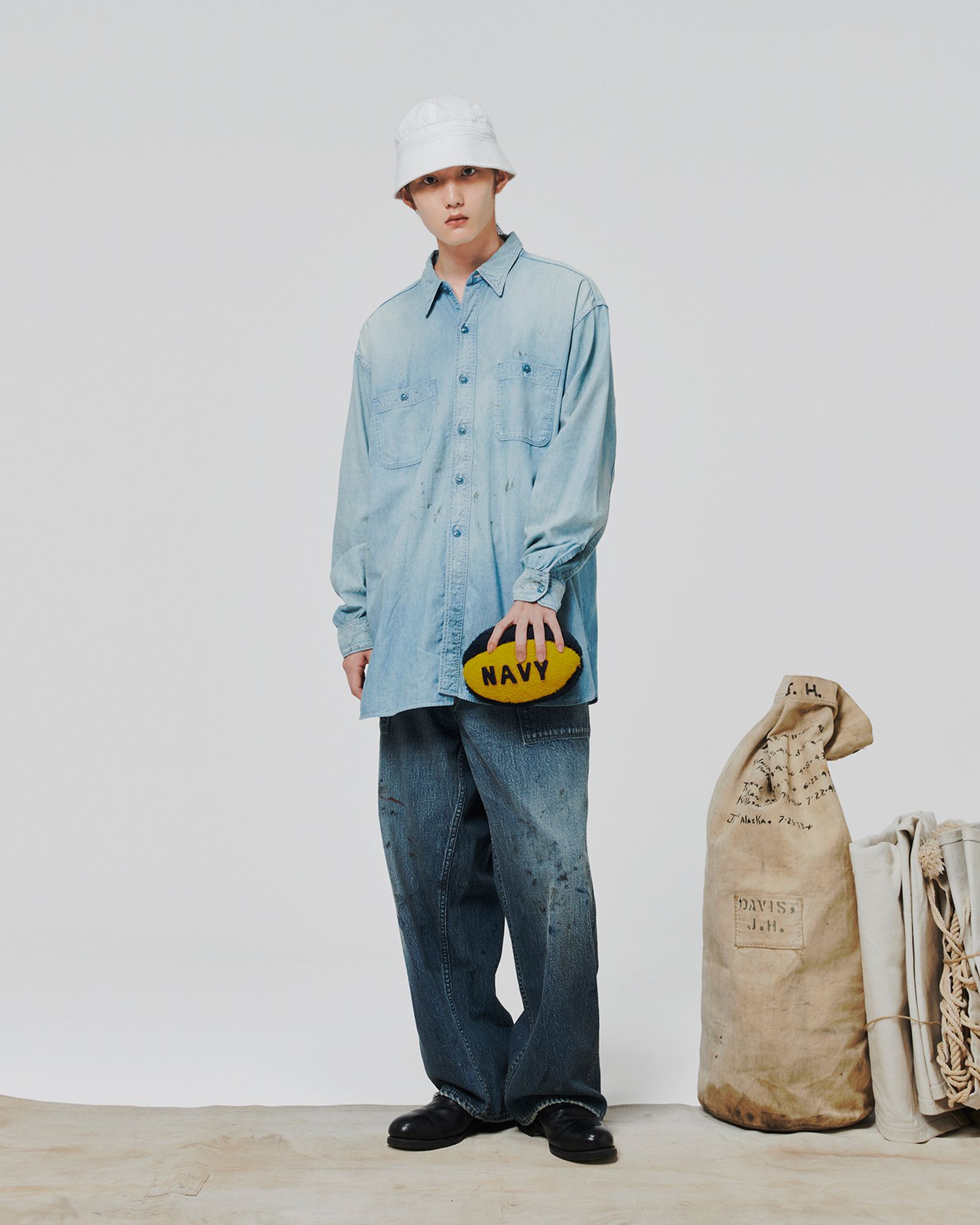 BOW WOW 26 New Year Release Items バウワウ SKETCH ZOMBOO USN CHAMBRAY SHIRT AGED(BW261-SZUCS) INDIGO☆1月2日11:00発売！