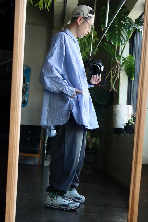FreshService CORPORATE STRIPE REGULAR COLLAR SHIRTスタイル
