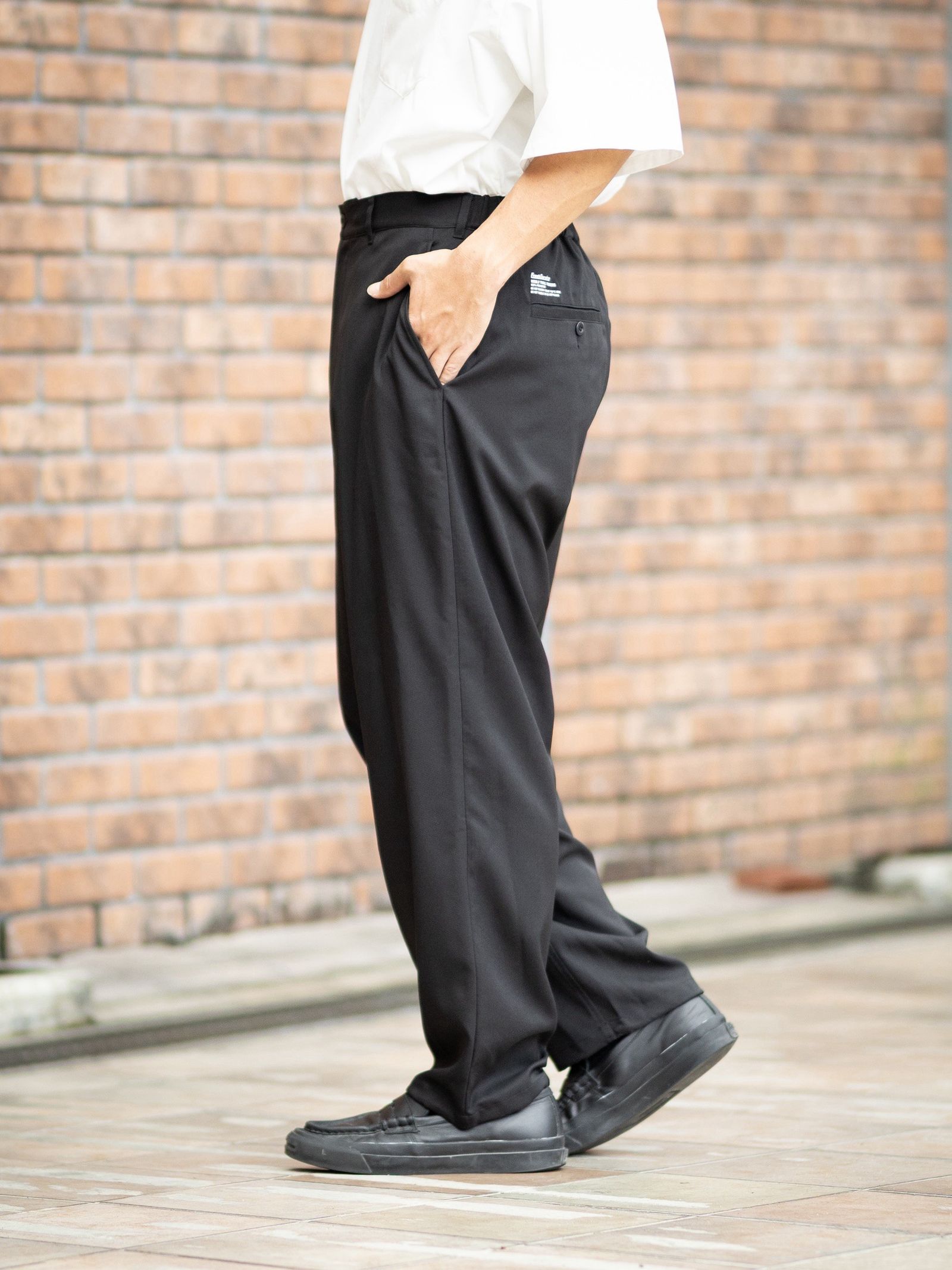 フレッシュサービス WOOLY TWILL TROUSERS(FSC263-40084)BLACK