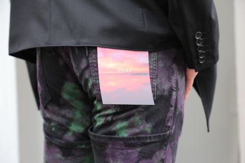 JieDa TIE-DYE 2WAY SLIM DENIM PANTS(Jie-20W-PT07)BLACK style.2020.7.10.