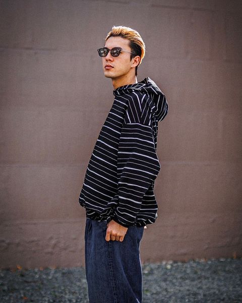 SFC HOODIE MIX SIDE STRIPE LS TEE(black white)1月25日(土)新作発売！