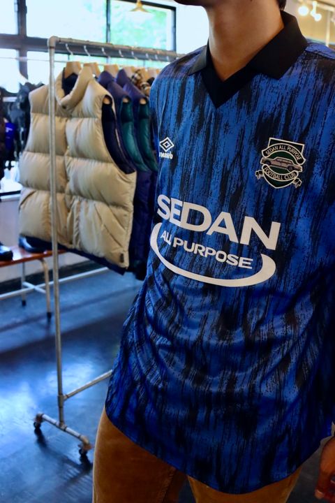 SEDAN ALL-PURPOSE 23FW UMBRO Game Shirt"Blue×Black"スタイル