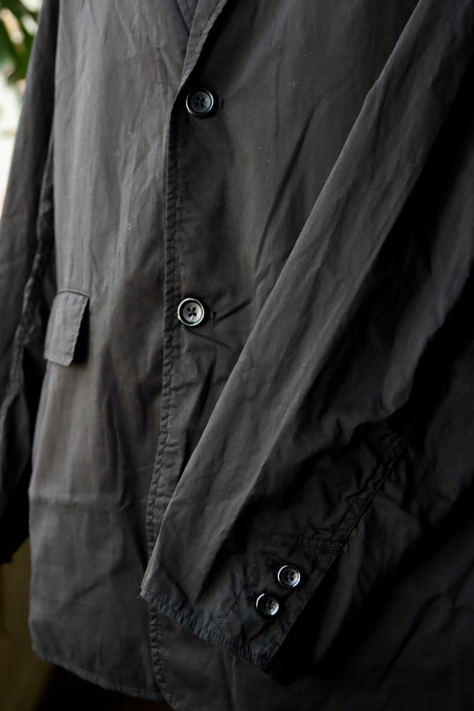 グラフペーパー Garment Dyed Typewriter Jacket(GM241-20011)DEEP BLACK☆2月10日(土)発売！