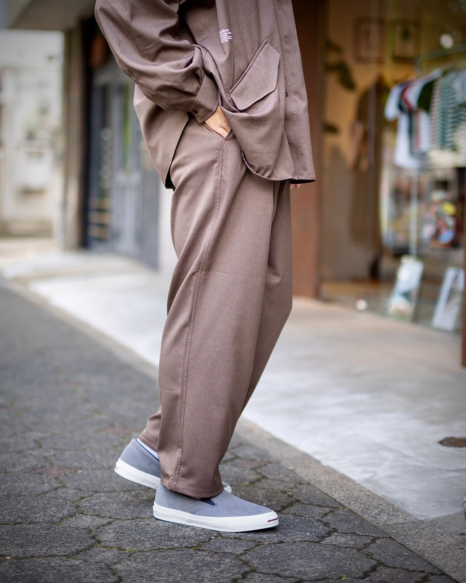 フレッシュサービス WOOLY TWILL TROUSERS(FSC243-40178)BROWN