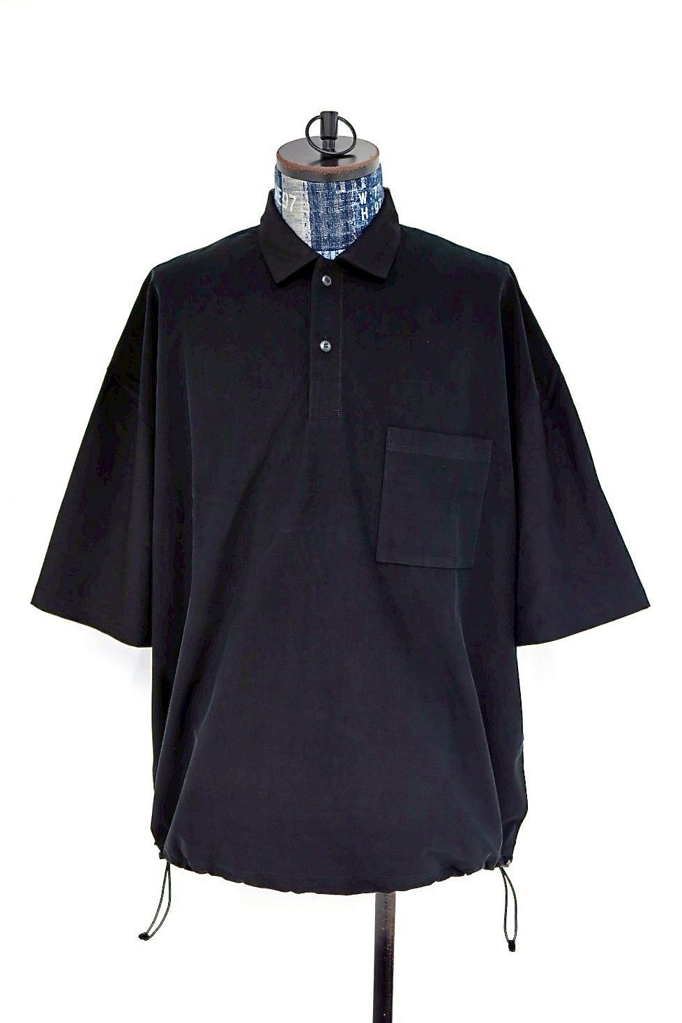 コムデギャルソンオム26SS ストレッチカルゼポロシャツ(HQ-T016-051)BLACK☆5月1日(金)発売！