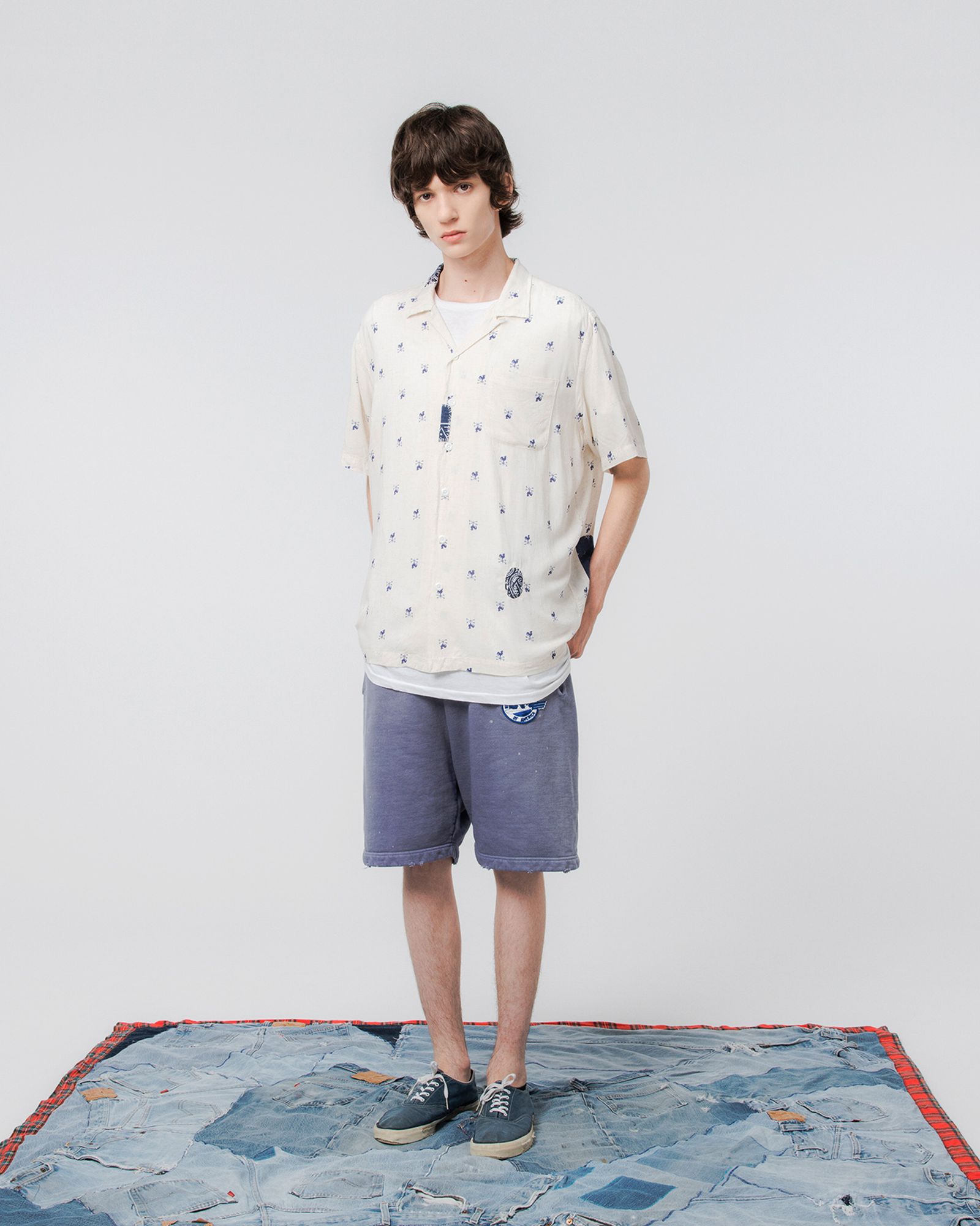 BOW WOW バウワウ WEATHERVANE BANDANA REMADE SHIRT (BW251-WBRS)