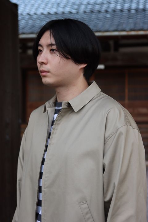 CIOTAスビンコットンギャバジンスウィングトップ"サンドベージュ"style.