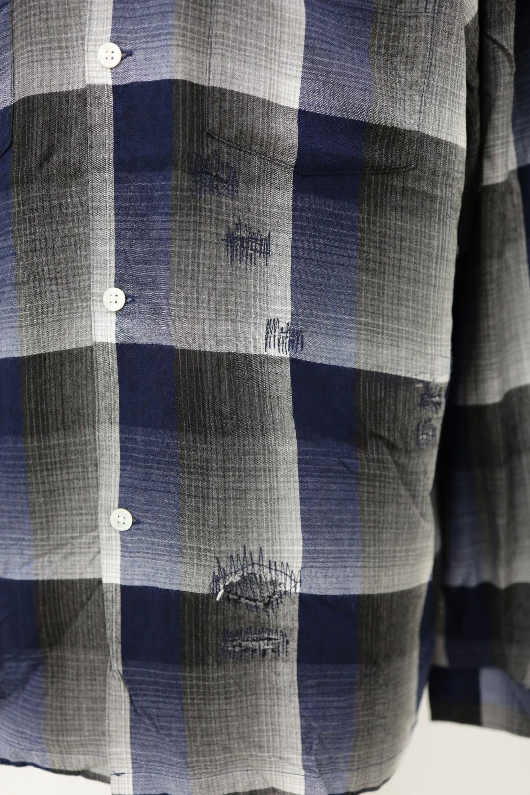 BOW WOW 26FW CHECK RAYON SHIRT(BWU-CRS)BLUE×BLACK×GRAY☆8月29日(土)11:00発売！