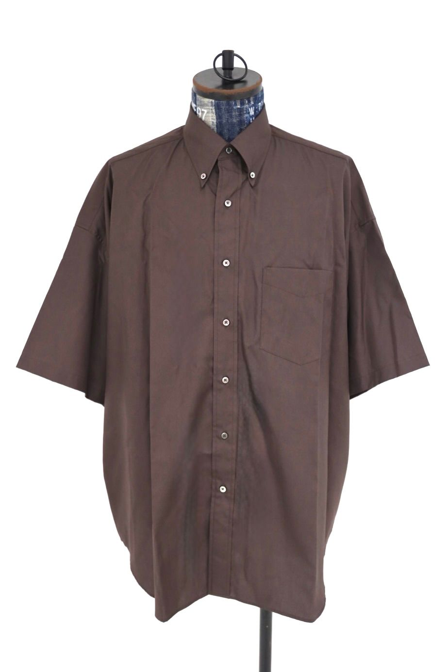 グラフペーパー Easy Care Poplin S/S Oversized B.D Shirt(GM263-50621)BROWN☆7月11日(土)発売！