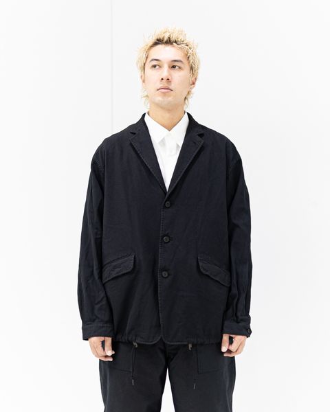 コムデギャルソンオム26SS エステルサージ 製品染3Bジャケット(HQ-J033-051)BLACK☆4月3日(金)発売！