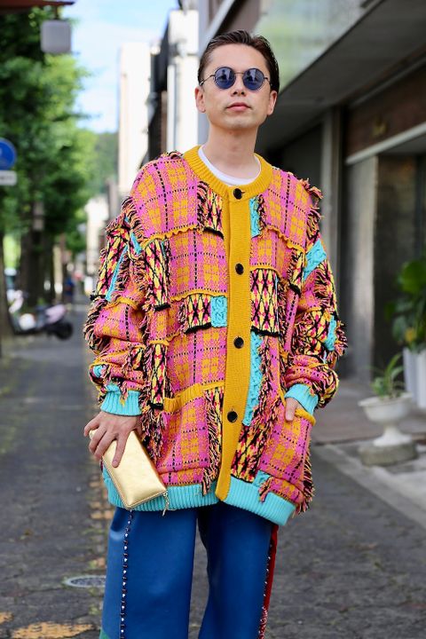 KIDILL Chaotic Argyle Tartan Cardigan style.2020.8.01.