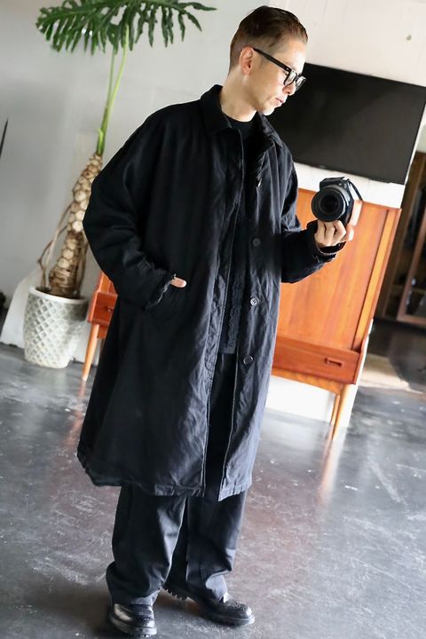 COMME des GARCONS HOMME エステルツイル製品染めコートスタイル.2025.9.5.