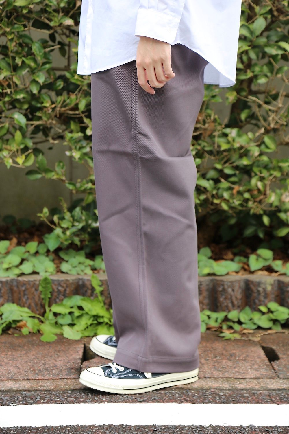 Graphpaper Hard Twill Belted Pants (GM203-40002B)GRAYスタイル 