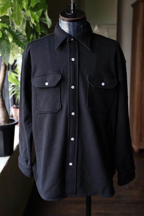 ファウンダ 25AW SWEAT WORK SHIRT(015FD252011)BLACK⭐︎9月13日(土)新作発売！