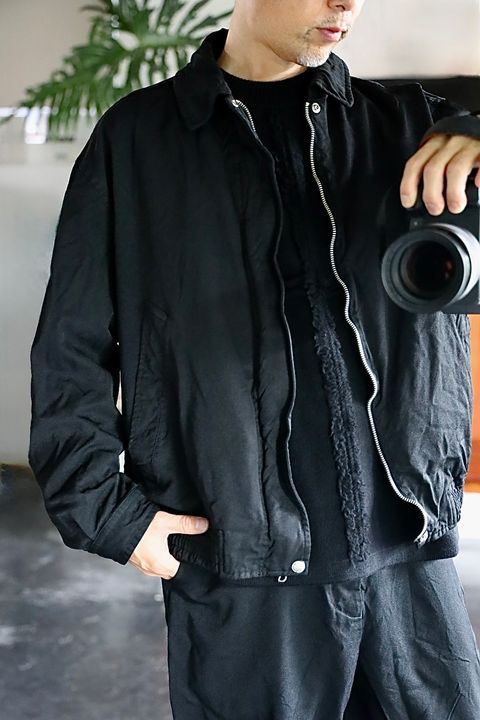 COMME des GARCONS HOMME エステルサージ製品染めブルゾンスタイル.2025.9.5.