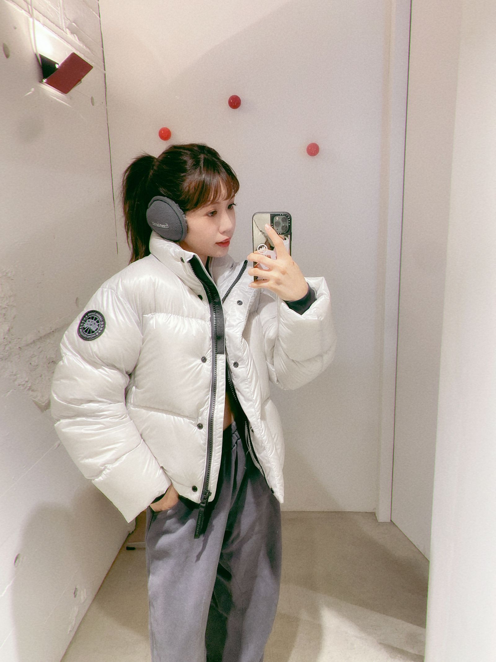 CANADA GOOSE レディース新作Cypress Cropped Puffer Black Label style.2024.10.11