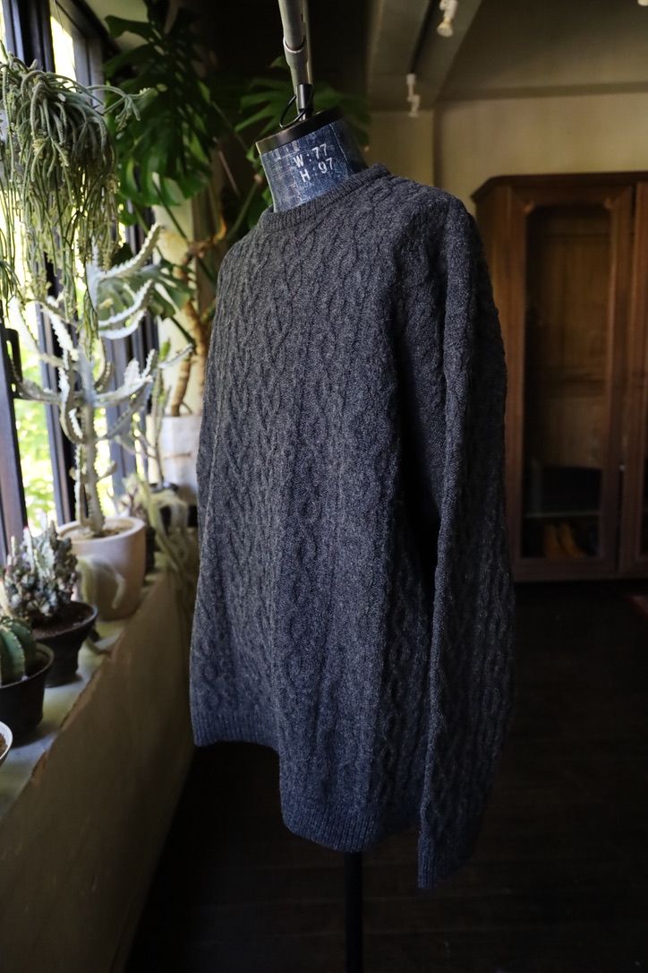 S.F.C 24FW エスエフシー CABLE CREW KNIT(SFCFW24KNO1)Black MIX☆11月16日(土)発売！