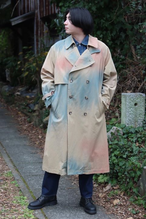 YOKE 新作SPRAY PRINTED TRENCH COAT style.2022.1.22