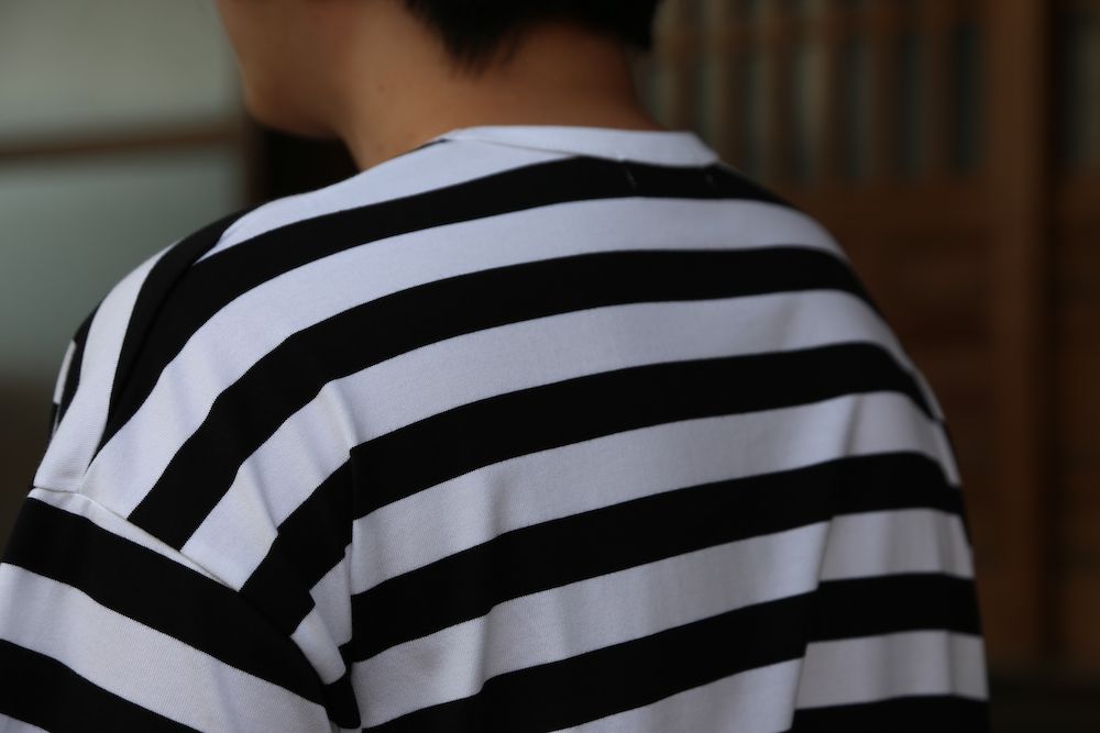 Graphpaper Border S/S Tee(GM203-70144B) style.2021.6.20.