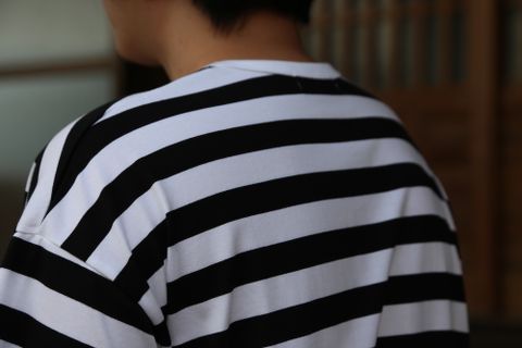 Graphpaper Border S/S Tee(GM203-70144B) style.2021.6.20.