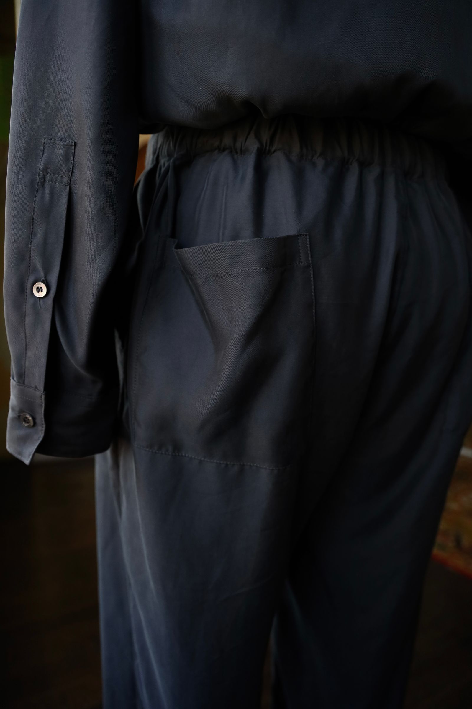 ヨーク25SS ジャンプスーツCUPRO JUMP SUIT(YK25SS0940JS)BLACK