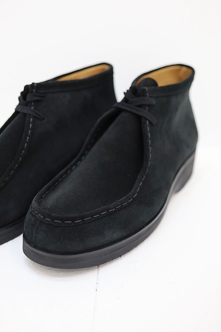 FOOTWORKSフットワークス  チロリアンシューズ Tyrolean shoes in suede leather(F02-0003_M)BLACK☆新作発売！