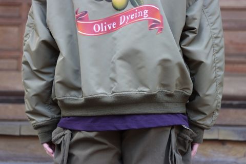 doublet VEGETABLE DYED MA-1(22SS13BL132) style.2022.1.19.
