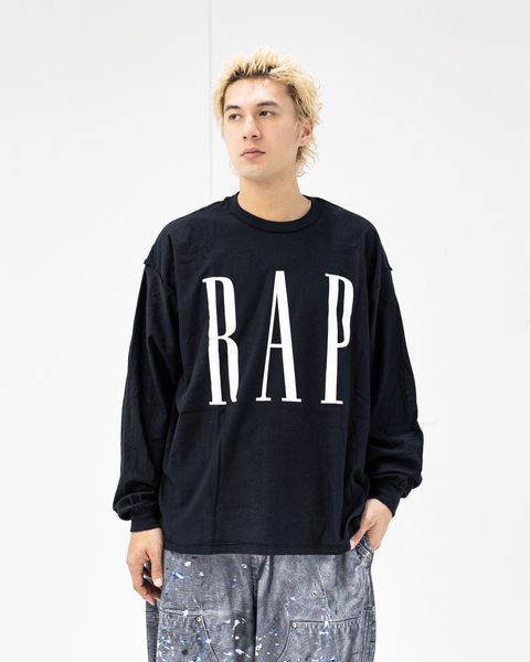 イズネスミュージック 26SS RAP LONG SLEEVE T-SHIRTS(ISNESS MUSIC×DJ SHOTA)(IMP7_16_RAPL/ST01)BLACK☆新作発売！
