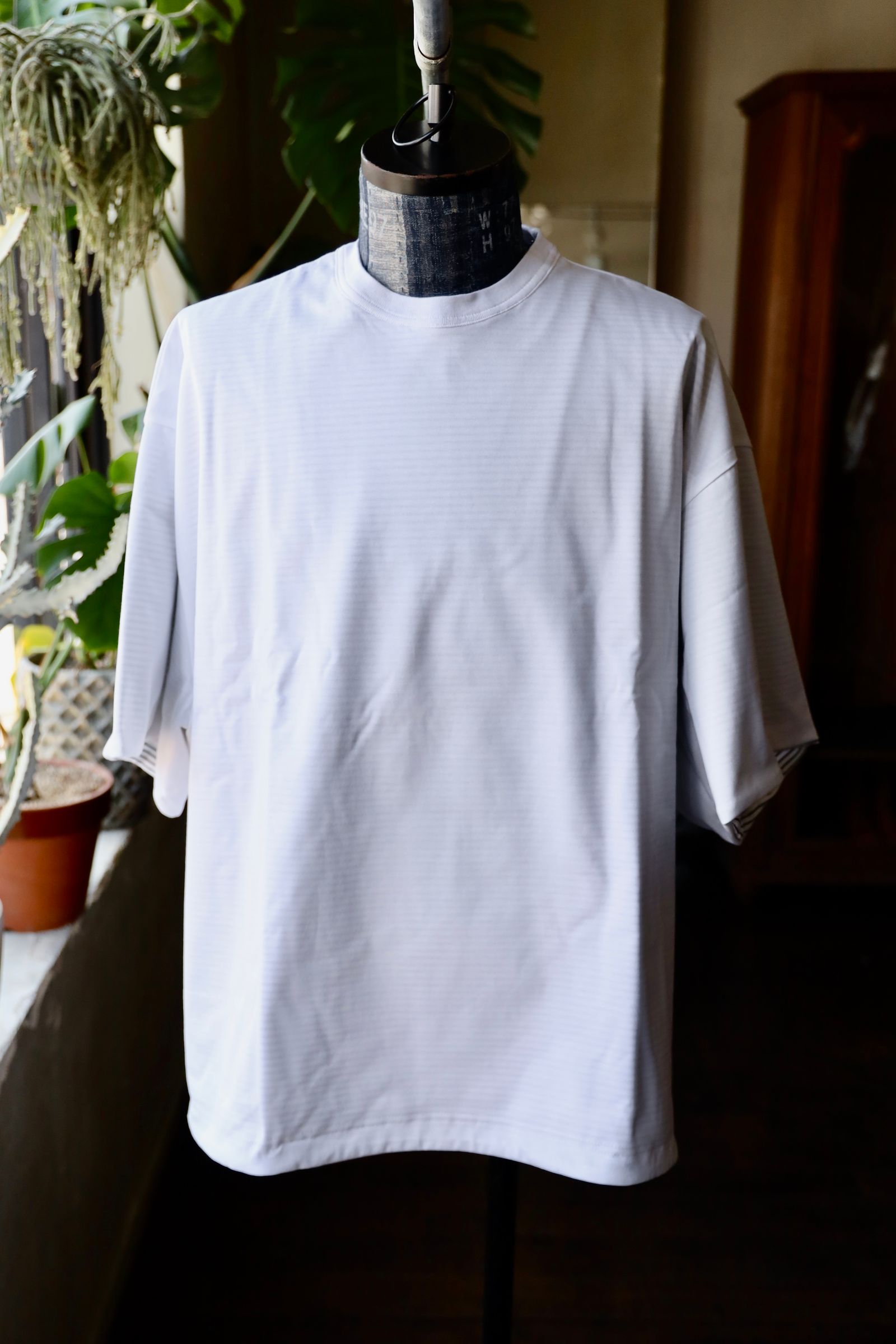 イズネス25SS REVERSIBLE BALLOON BORDER T-SHIRT(1007SSCST05)WHITE×NAVY border