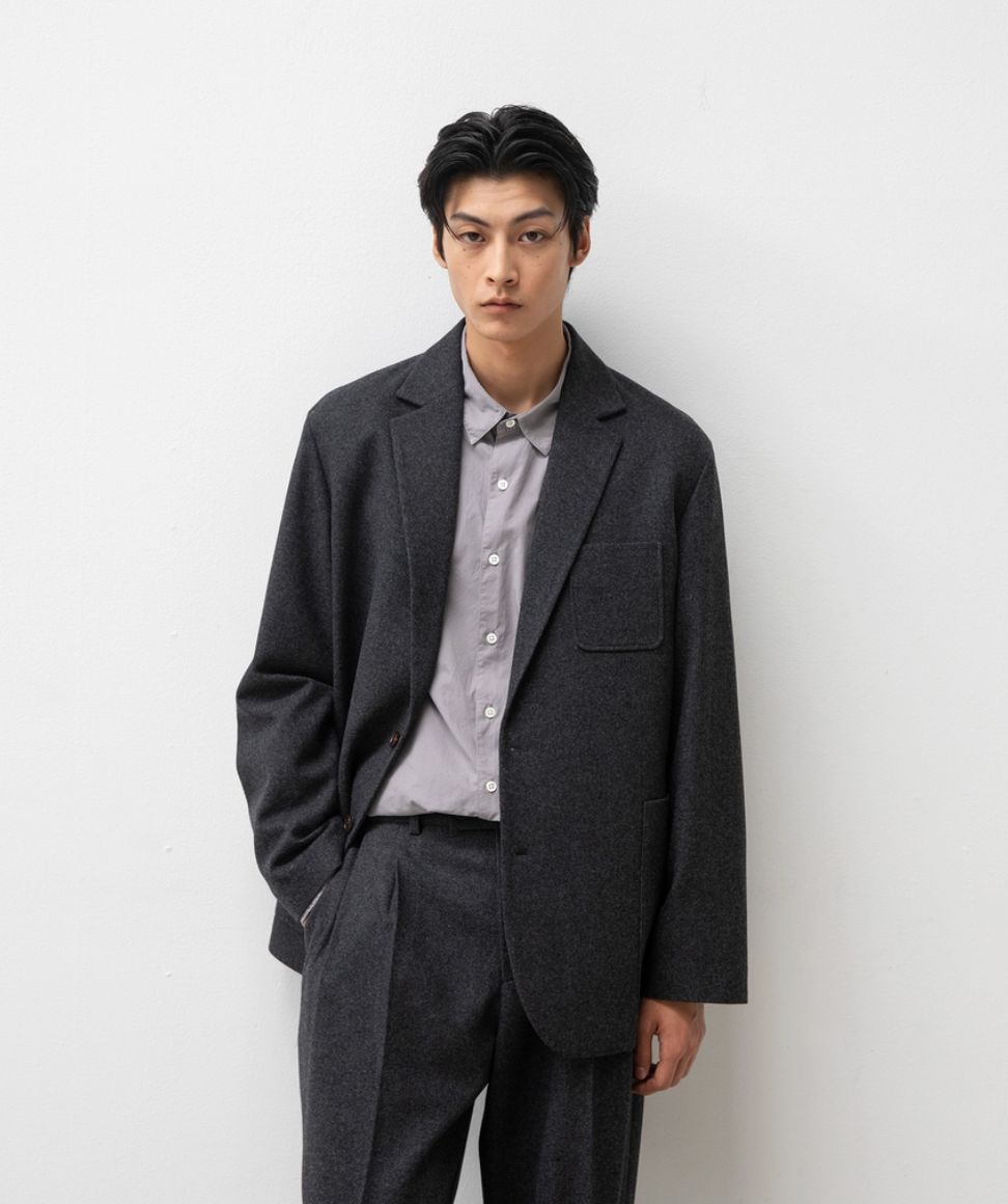 ANOTHER OFFICEアナザーオフィス Santiago Cashmere Sports Jacket(AOEFJK008)Heather Charcoal☆10月10日(金)新作発売！