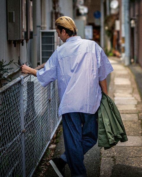 フレッシュサービス UTILITY FATIGUE SHIRT MARKスタイル