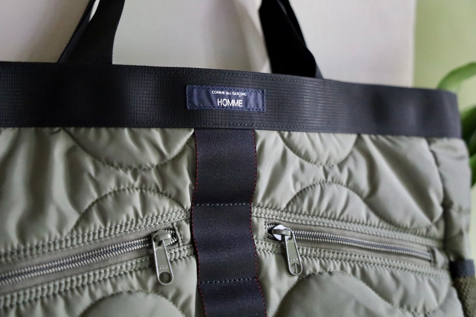 コムデギャルソンオム バッグ BRIEFING W-NAME REVERSIBLE BAG(HR-K208-051)BLACK×KHAKI