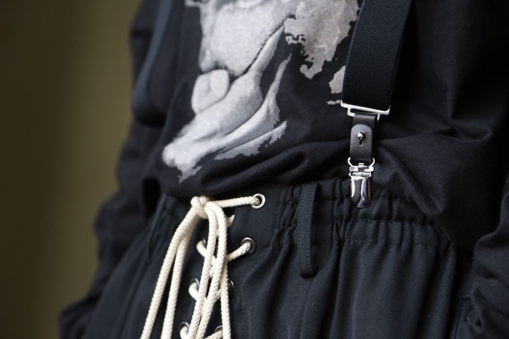 Yohji Yamamoto W-ヒモ開きレースアップパンツ(HD-P56-100) style 2021.01.20.